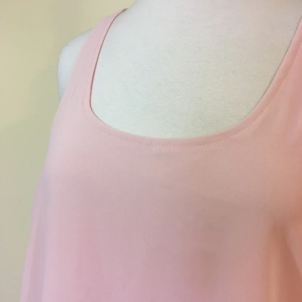 Blush Asymmetrical Ruffled Chiffon Mini Dress - Picture 6 of 8